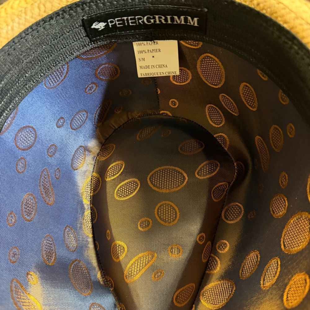 Peter Grimm Fedora with Blue and Gold Patterned Band - Picture 7 of 7